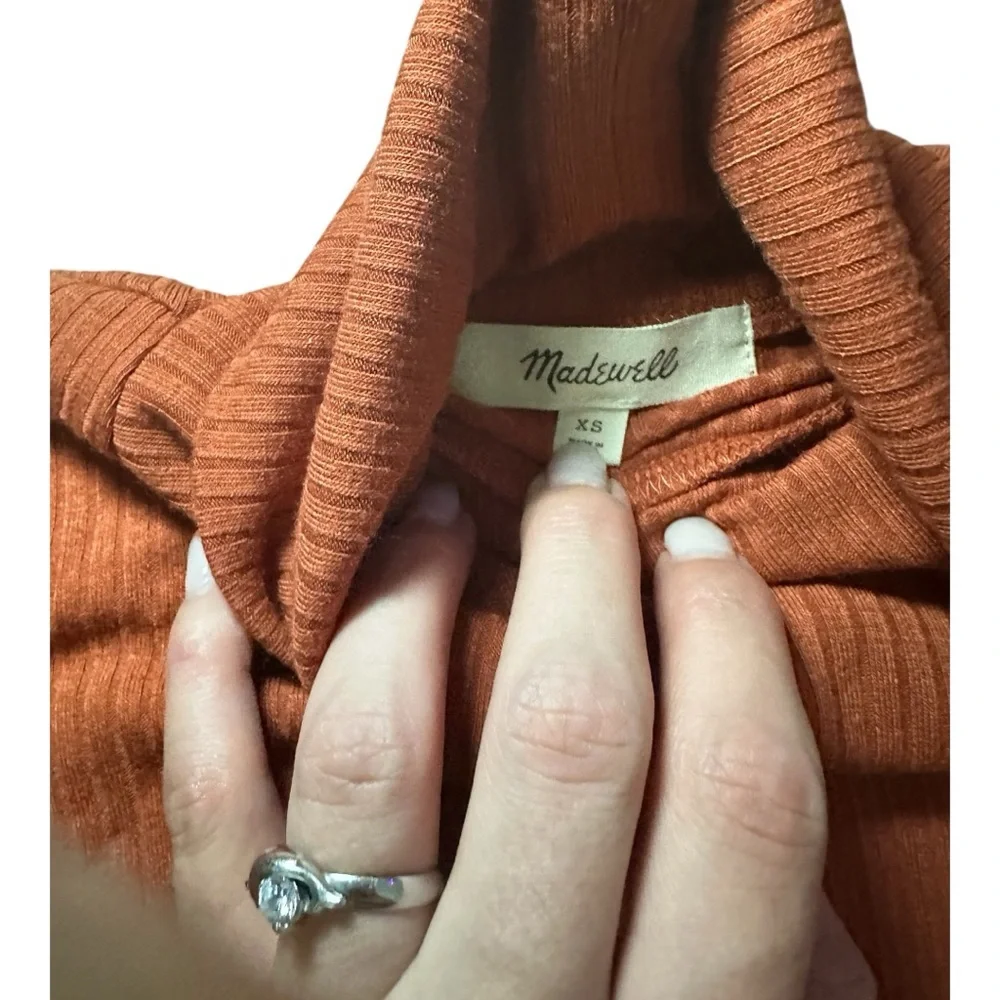 Madewell Rust Ribbed Knit Sweater - Picture 3 of 4